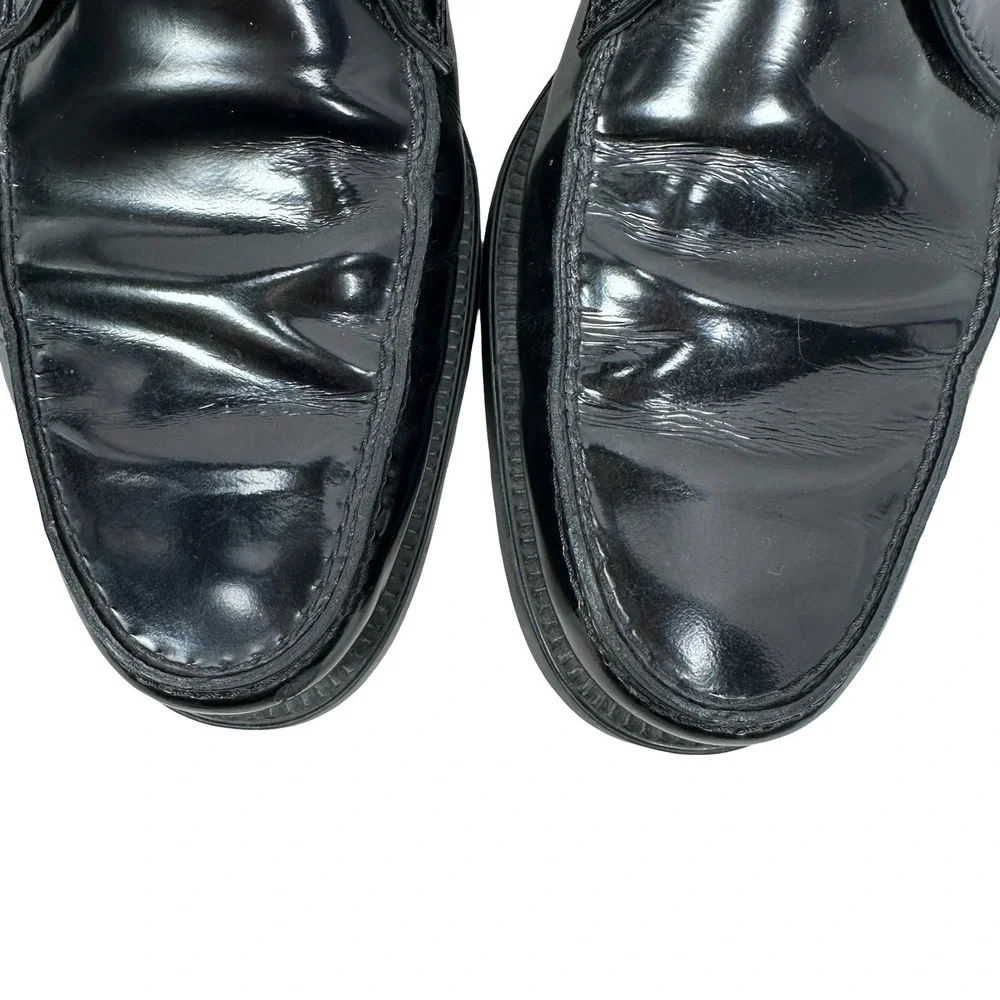 Tods Mens Black‎ Patent Leather Derby Shoes Tuxedo Dress Shoes 10 READ NO LACES